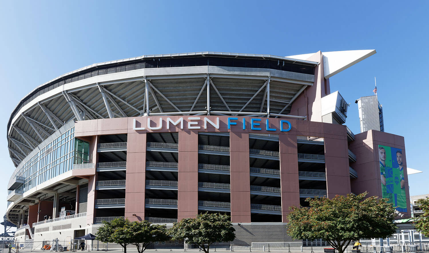 The exterior of Lumen Field in Seattle.