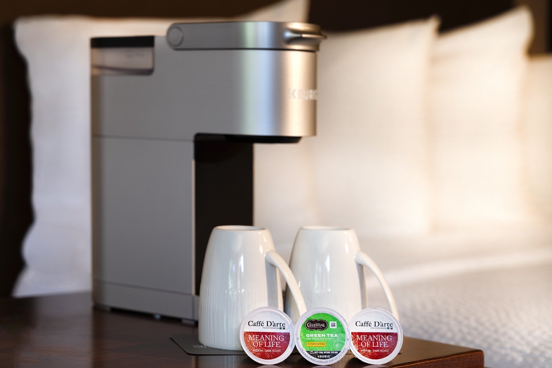 In-room coffee at Silver Cloud Hotels